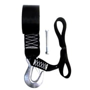 8 Black, White, and Silver Outdoor Rod Saver PWC 12SH Winch Strap Replacement with Soft Hook 12-Ft