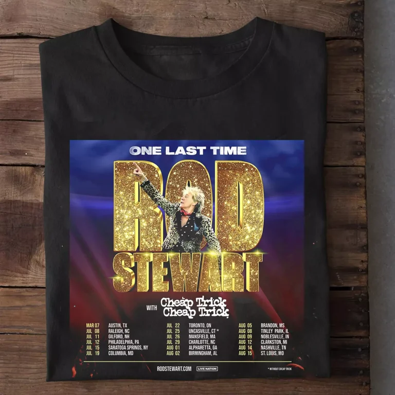 Rod Stewart Tシャツ Lサイズ Rod Stewart 2025 tour Cheap Trick T-Shirt Full Size S-3XL