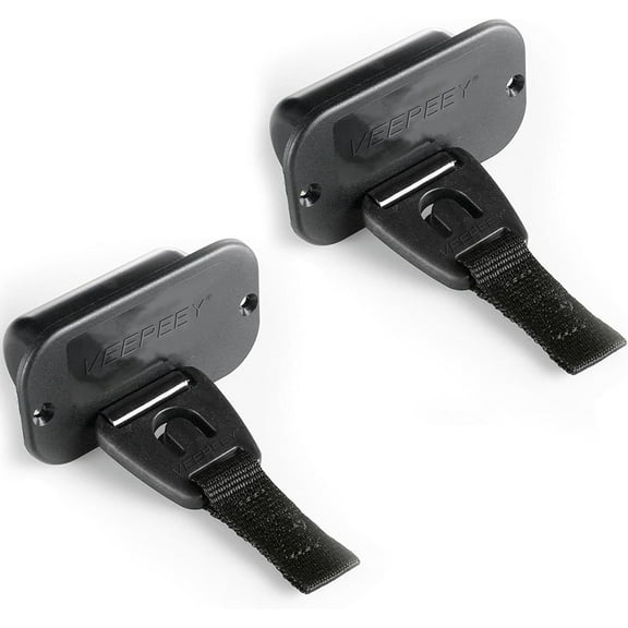 Rod Strap, Fishing Rods Hold Down Strap, Gunwale/Deck Mount Retractable Rod Tie-Down F14200, Self-Retracting Rod Strap ( 2 Pack )