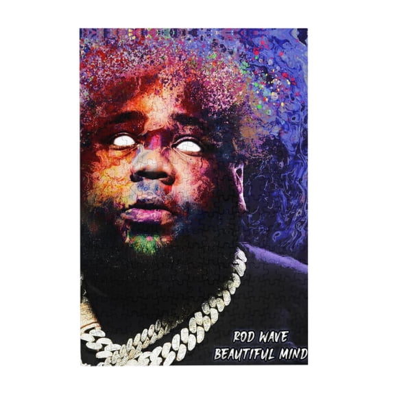 Rod Wave 300 Piece Puzzles,Wooden Jigsaw Puzzle,Home Decor Birthday Party Gift,Fun And Challenging Family Games