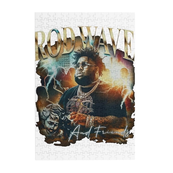 Rod Wave 300 Piece Puzzles,Wooden Jigsaw Puzzle,Home Decor Birthday Party Gift,Fun And Challenging Family Games