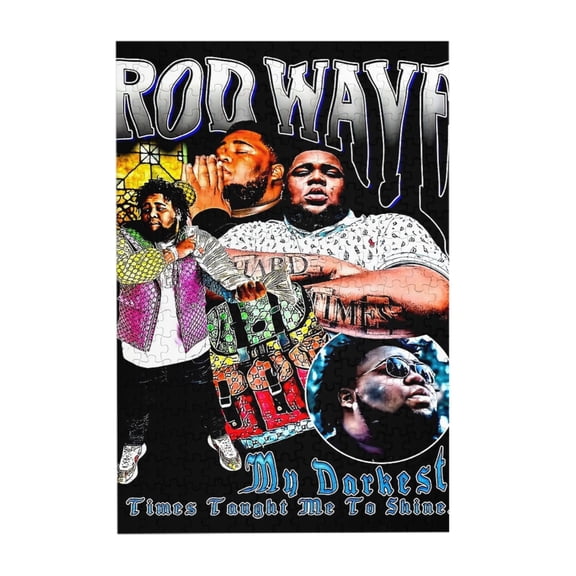 Rod Wave 300 Piece Puzzles,Wooden Jigsaw Puzzle,Home Decor Birthday Party Gift,Fun And Challenging Family Games