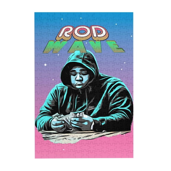 Rod Wave 300 Piece Puzzles,Wooden Jigsaw Puzzle,Home Decor Birthday Party Gift,Fun And Challenging Family Games