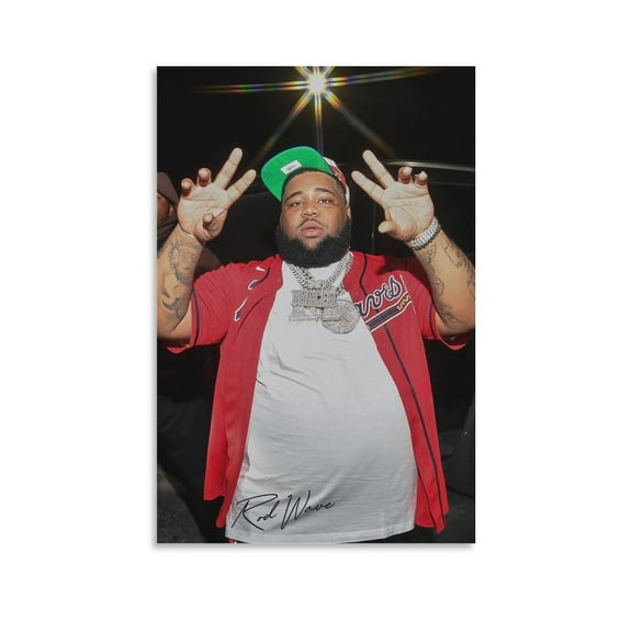 Rod Wave Album Signature Poster Prints Canvas Wall Art for Trendy Dorm Room Decor Aesthetic Gift