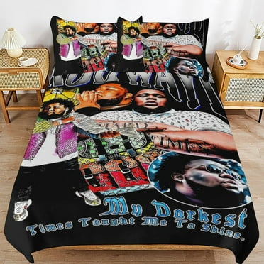 Rod Wave Bedding Set Duvet Cover Comfortable and Lightweight Cartoon Bedding 3 Piece Bed Set Twin(1 Duvet Cover and 2 Pillowcase) 86"×70"