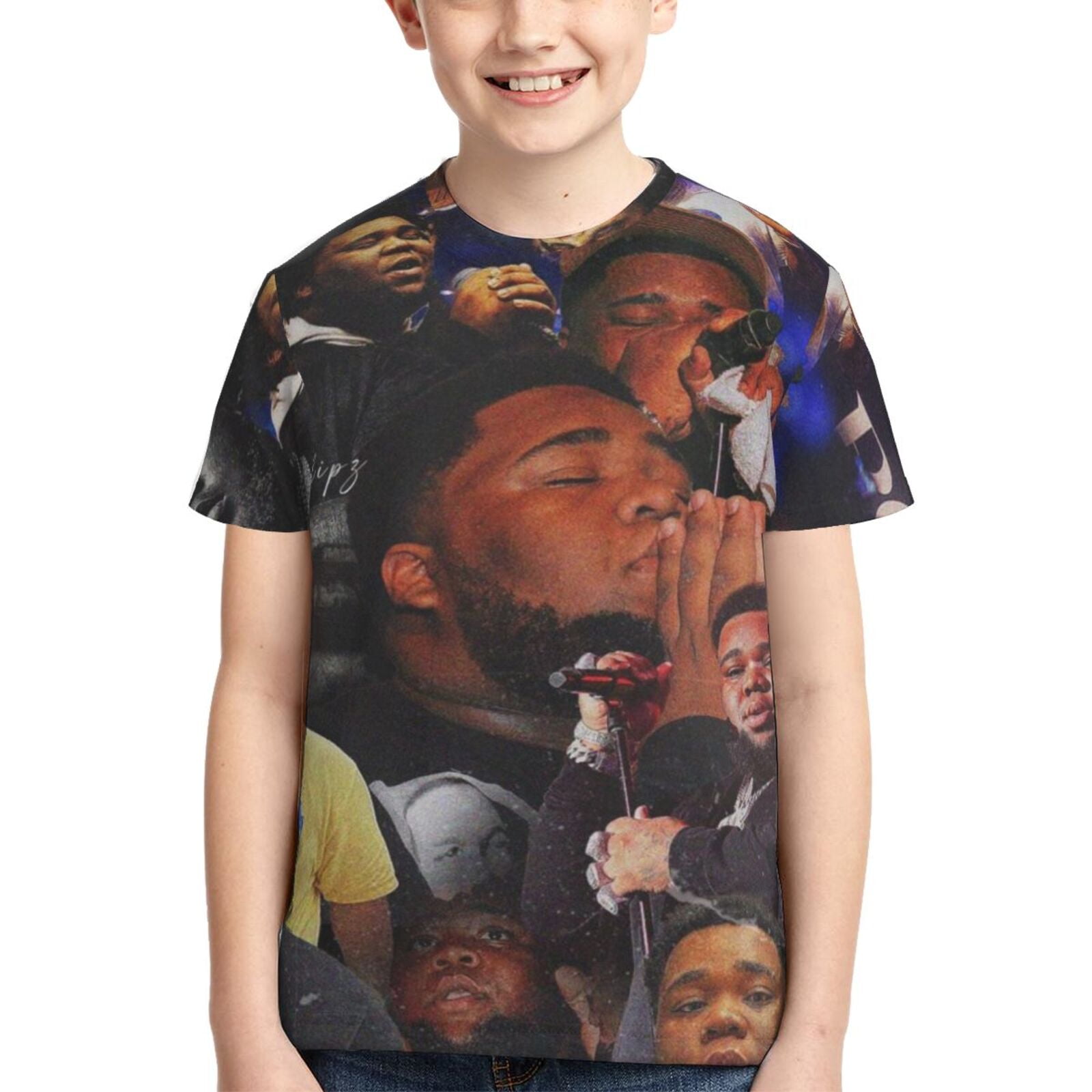 Rod Wave Boys Girls 3D Printed T-Shirt Crewneck Graphic Short Sleeve ...