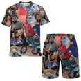 thumbnail image 1 of Rod Wave Boys Short Sleeve T-Shirt And Shorts Outfit Set Activewear Mesh Short Set for Kids, 1 of 7