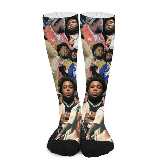 Rod Wave Compression Socks For Women And Men Support Knee High Socks For Running Hiking Athletic Nursing