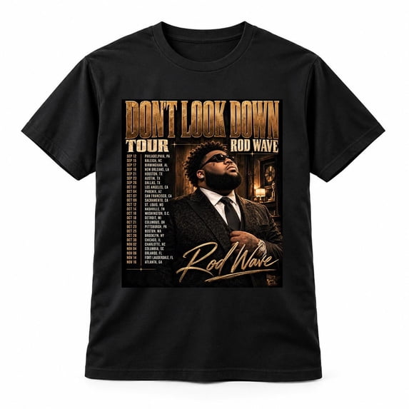Rod Wave “Don't Look Down” Tour 2026 Concert T-Shirt For Fan