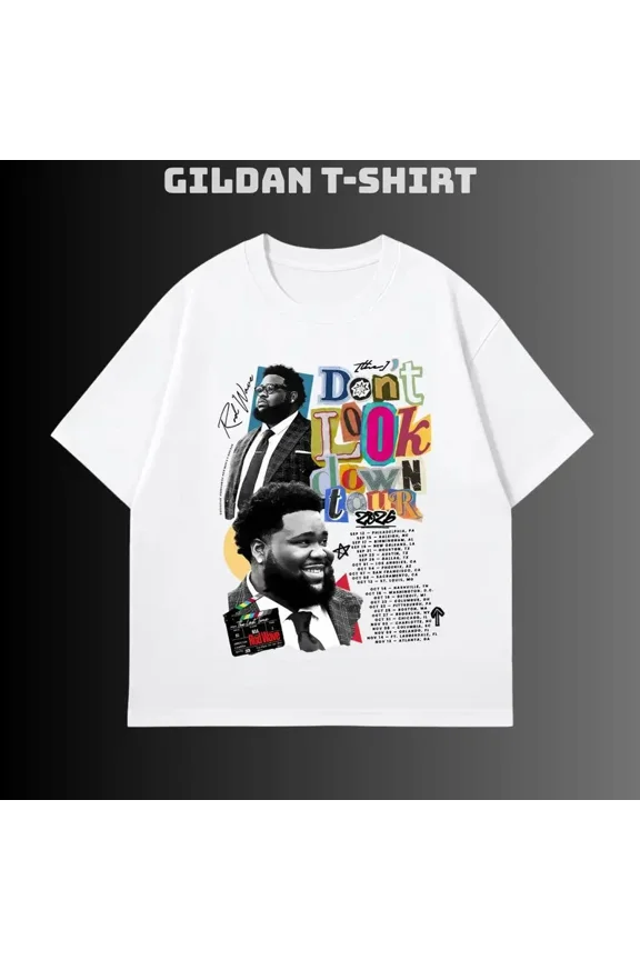 Rod Wave Don't Look Down Tour 2026 Unisex T-Shirt Gift For Fan,White Color,Size L