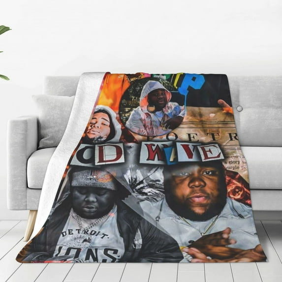 Rod Wave Fleece Blanket Super Soft Cozy Throw Blanket Fuzzy Comfy Flannel Blanket Warm Plush Blankets And Throws For Couch, Sofa, Bed 60"X50"