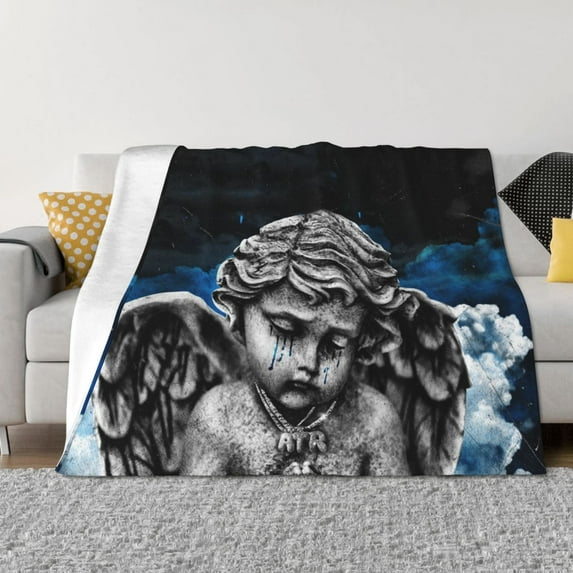 Rod Wave Heart Flannel Blanket Cozy Ultra-Soft Micro Throw Blanket For Bed Sofa Couch Car Office Camping Travel All Season Fleece Blanket 50"x40"