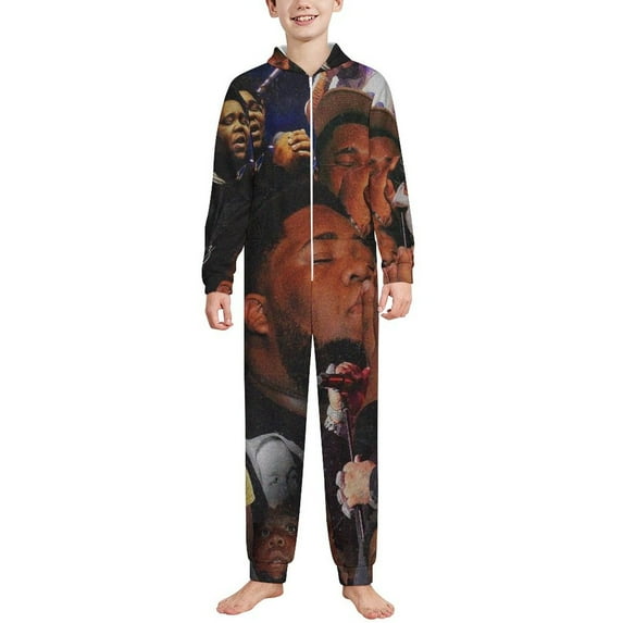 Rod Wave Hooded Union Suit Pajama Onesie Blanket Sleeper