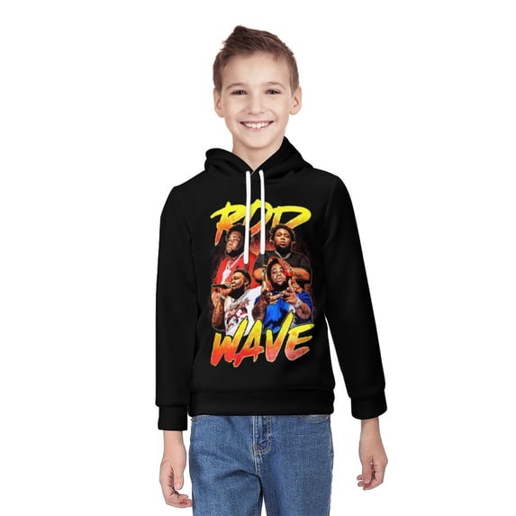 Rod Wave Hoodies 3D Printed Pullover Hooded Sweatshirt with Pocket for Boys Girls