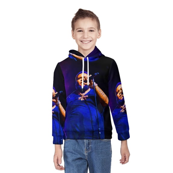 Rod Wave Hoodies 3D Printed Pullover Hooded Sweatshirt with Pocket for Boys Girls