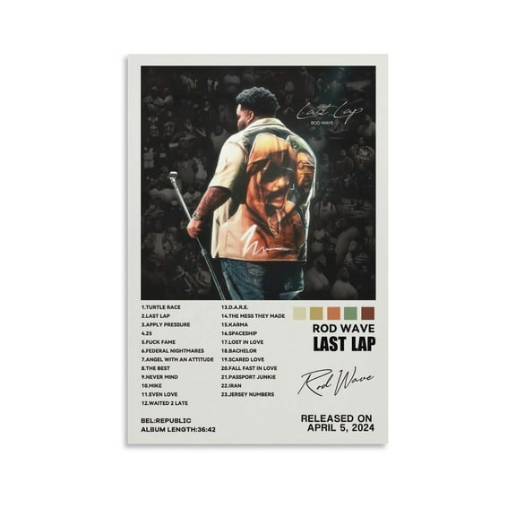 Rod Wave Last Lap Poster Album High Quality Music Poster For Bedroom Kitchen Bathroom Living Room Office Decor