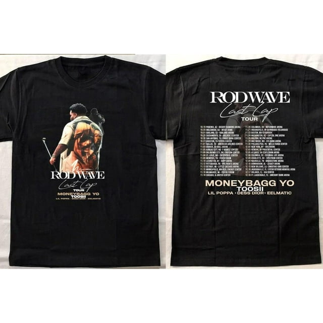 Rod Wave Last Lap Tour 2024 Dates 2Sides Shirt HipHop Vintage TShirt
