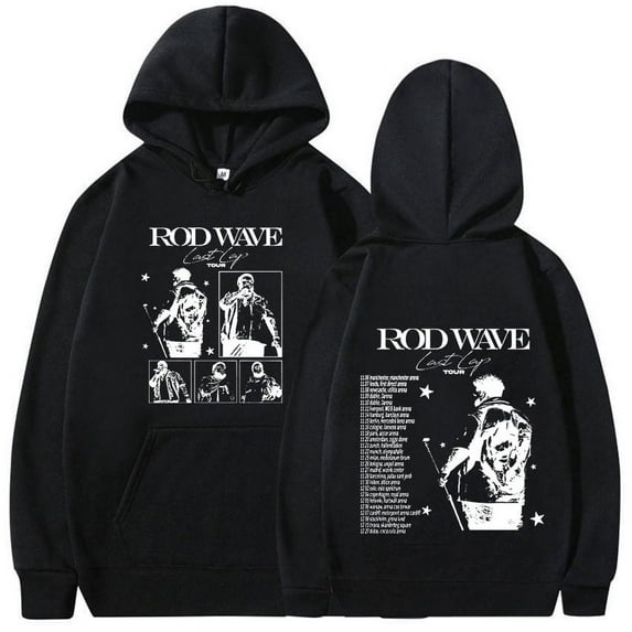 Rod Wave Last Lap Tour 2024 Print Hoodie Men Retro Pullover Fashion Sweatshirt Unisex Hip Hop Loose Oversized Hoodies Streetwear