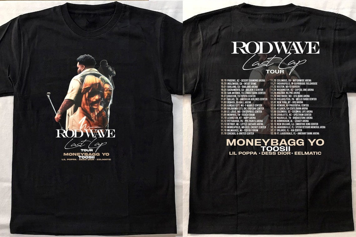 Rod Wave Last Lap tour 2024, Unisex Short Sleeve Shirt, Size S5XL