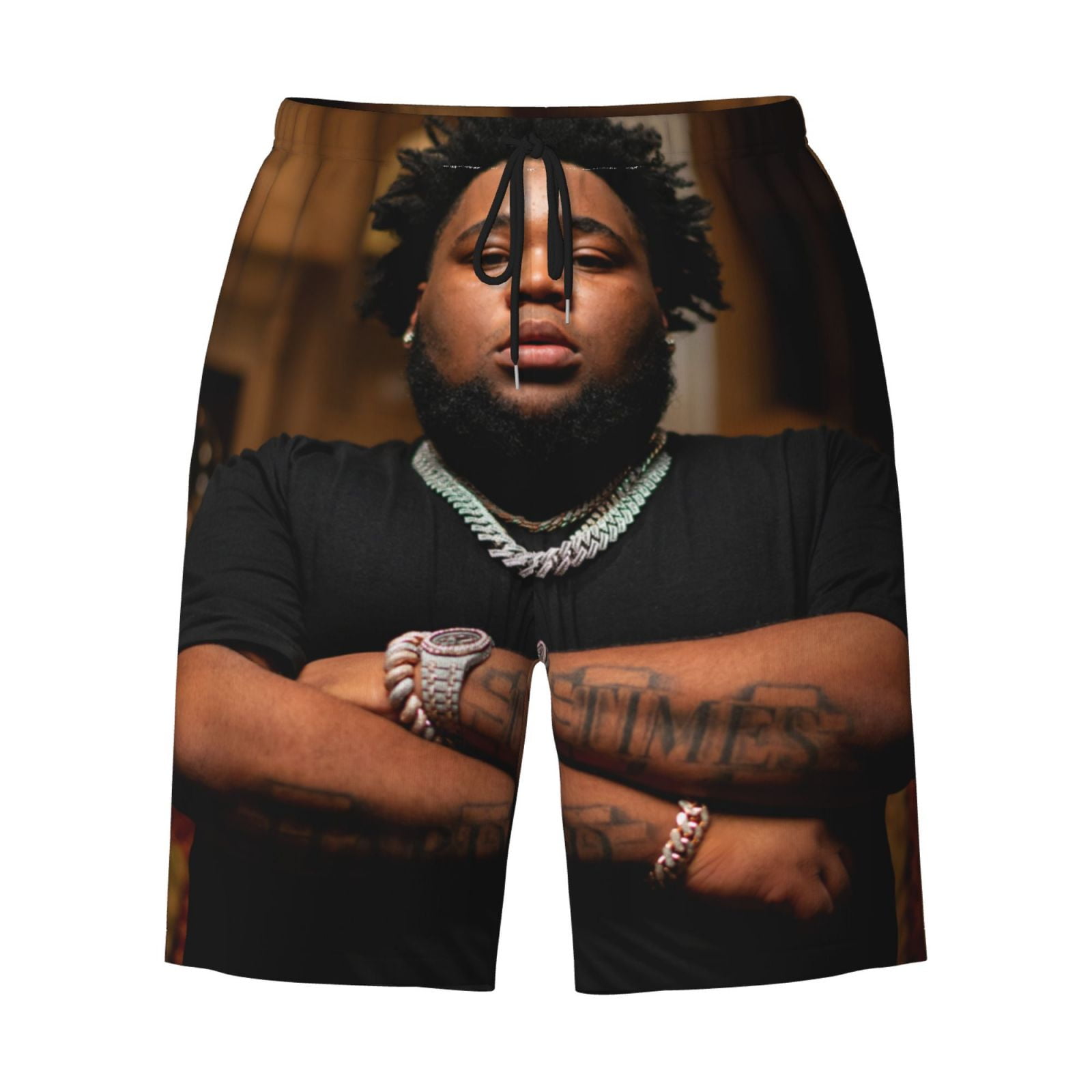 Rod Wave Mens Swim Trunks Quick Dry Board Shorts with Mesh Lining