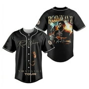 POONEEGAI Rod Wave Merch Tee 2023 Nostalgia Tour Baseball Jersey Shirt V-Neck Short Sleeve T-shirt