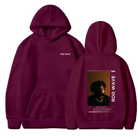 Rod Wave Nostalgia Essential Autumn and Winter Hoodie Men's  Casual Fashionable Trendy  Warm Sweatshirt
