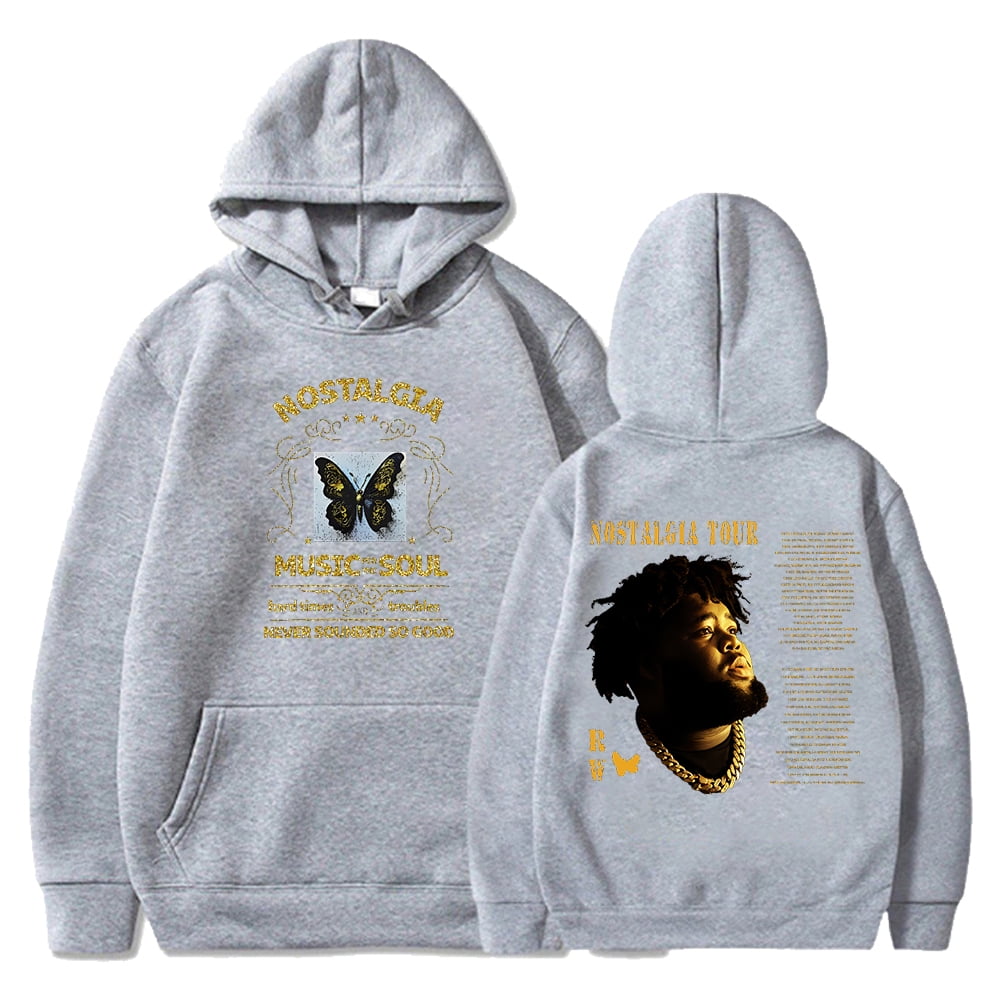 Rod Wave Nostalgia Tour Merch Hoodie Hip Hop Hooded Sweatshirt 2023 World Tour Clothes