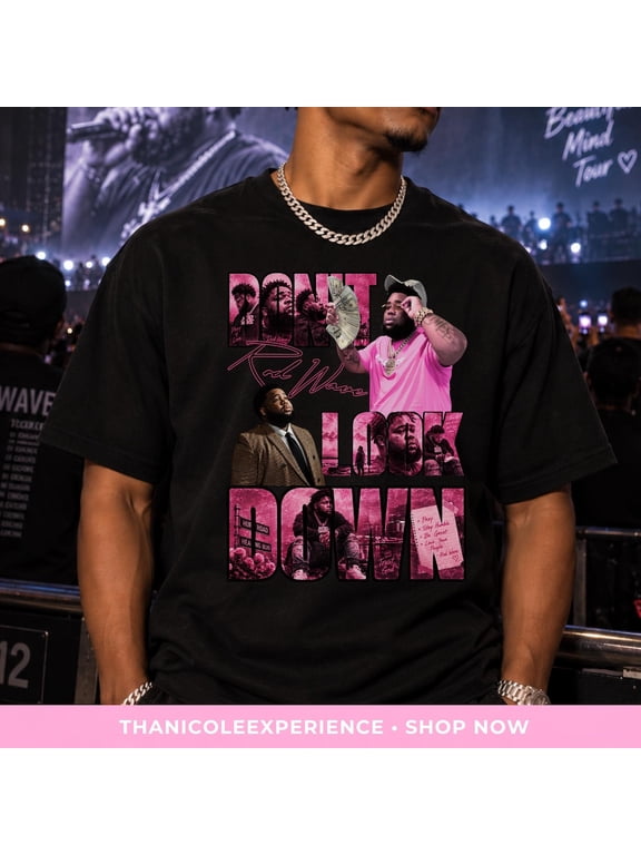 Rod Wave Pink Concert Graphic T-Shirt, Pray 4 Love R&B Hip Hop Rap Streetwear Music Lover Gift