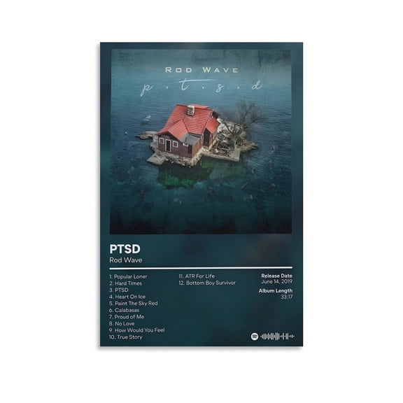 Rod Wave Poster (5) Wall Art Poster Scroll Canvas Painting Picture Living Room Decor Home 20x30inch(50x75cm)