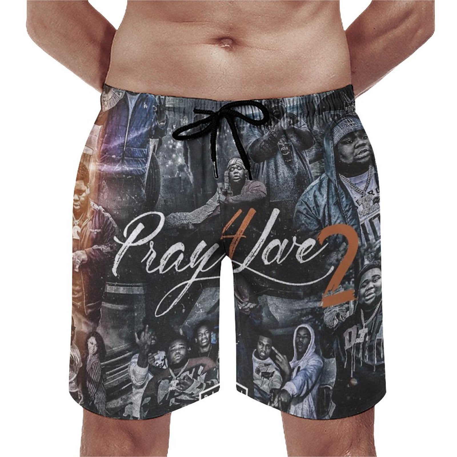 Men's California Flag Swim Trunks – Quick-Dry Board Shorts With Outline Design, Elastic Waist, Mesh Lining, For Beach & Sports