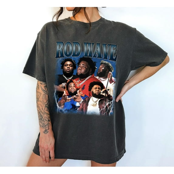 Rod Wave Retro T-Shirt, Comfort Colors Shirt, For Music Fan,Pepper color,size 2XL