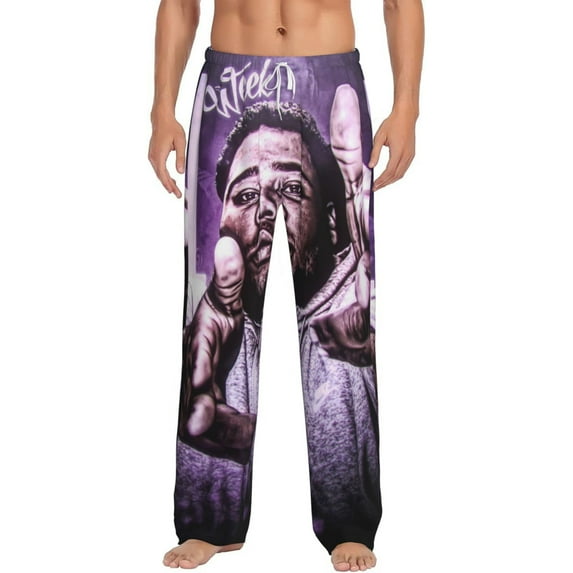 Rod Wave Singer Men's Pajama Pants With Pockets Fashion Cozy Daily Lounge Sleep Pants Sleepwear X-Large