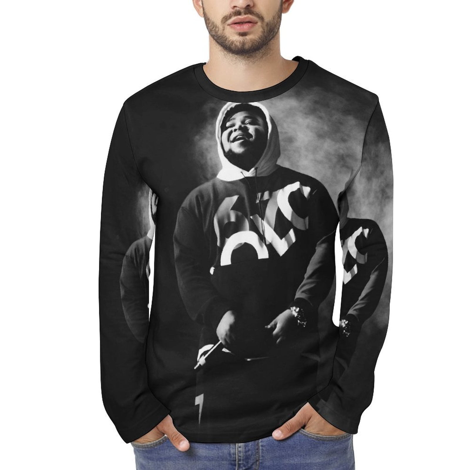 Rod Wave T Shirt 3D Printed Crewneck Graphic Long Sleeve Tees for Mens ...