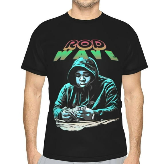 Rod Wave T Shirt 3D Printed Crewneck Graphic Short Sleeve Tees for Mens