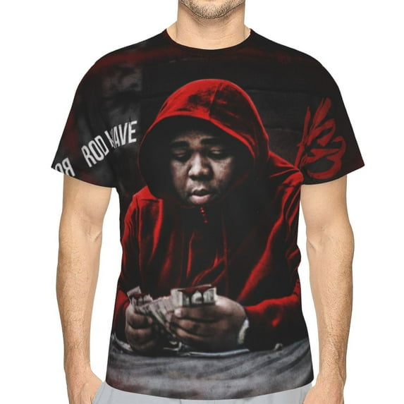 Rod Wave T Shirt 3D Printed Crewneck Graphic Short Sleeve Tees for Mens