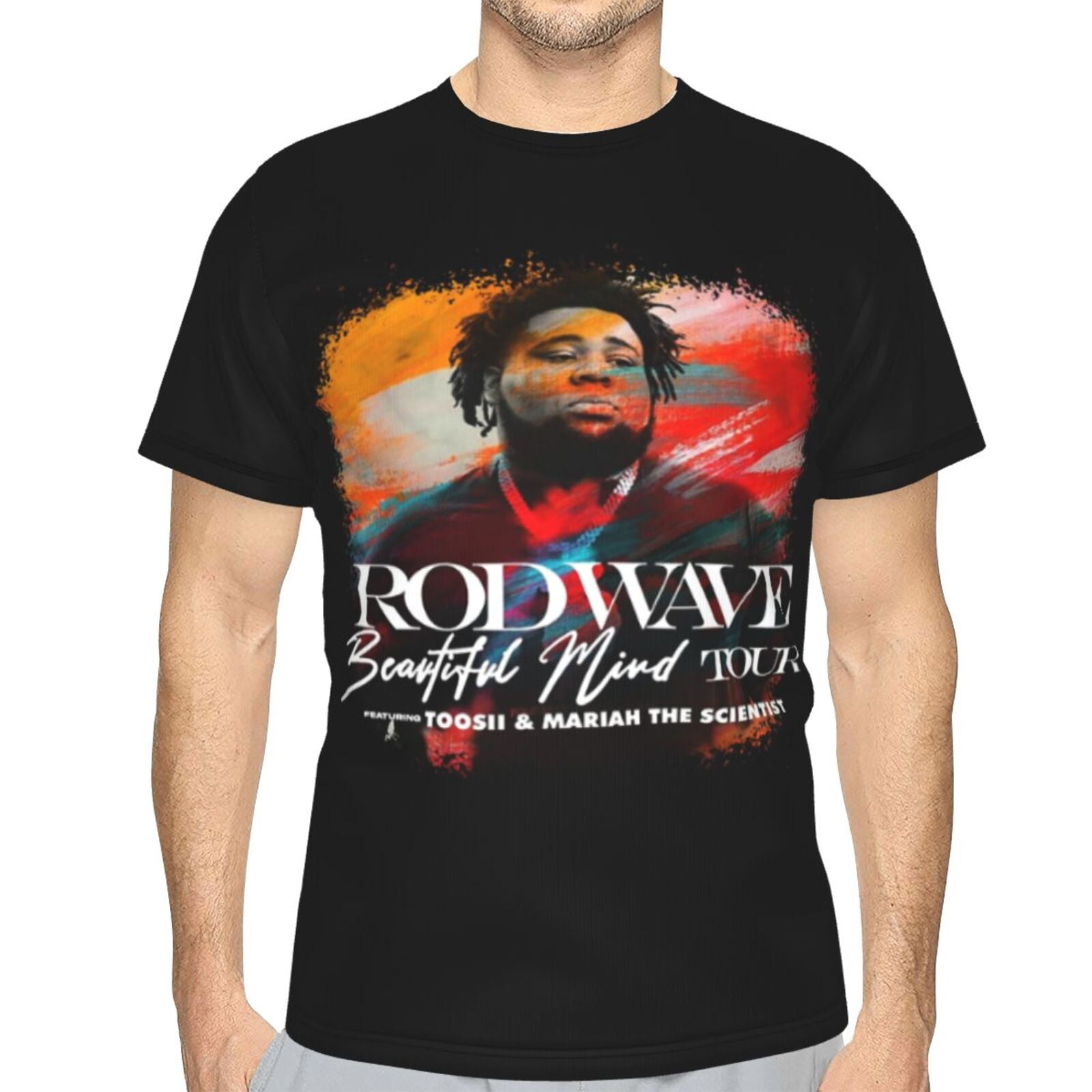 Rod Wave T Shirt 3D Printed Crewneck Graphic Short Sleeve Tees for Mens ...