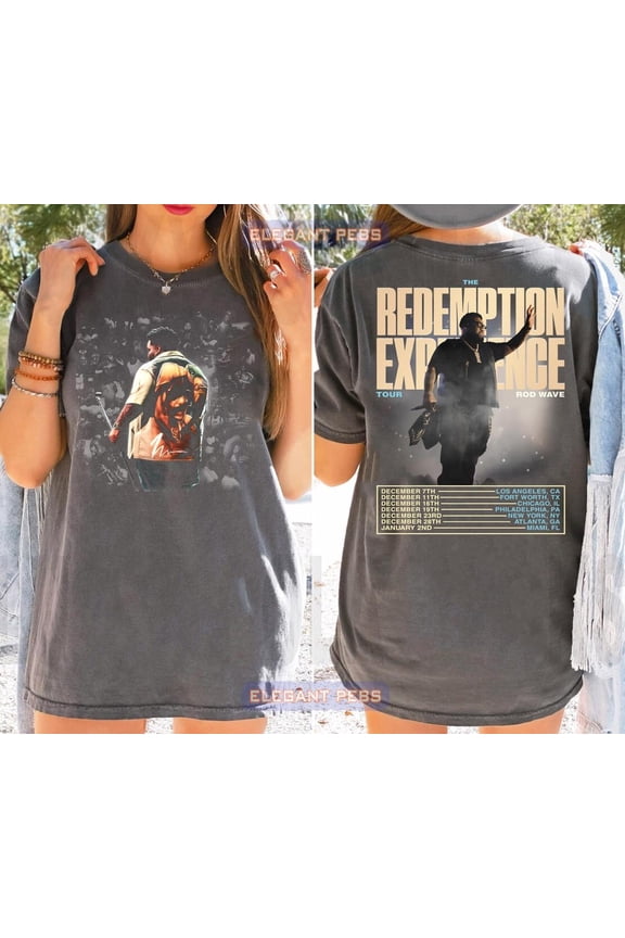 Rod Wave The Redemption Experience Tour 2025 Shirt, Rod Wave Rapper 2 Sided T-shirt
