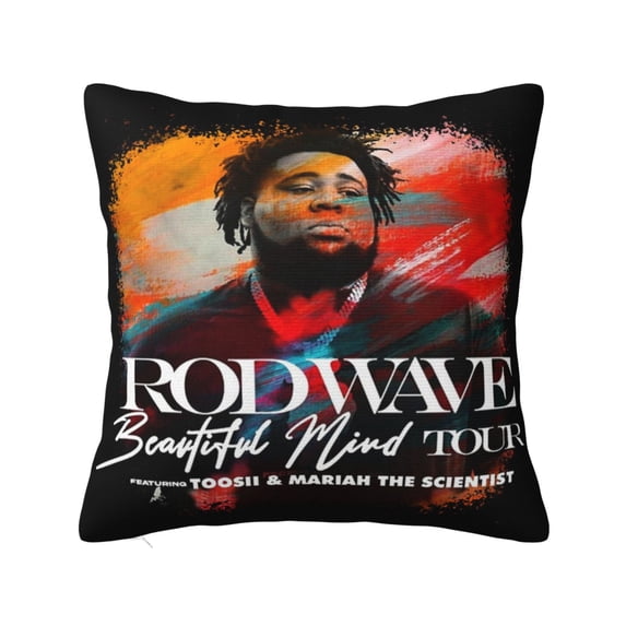 Rod Wave Throw Pillow Cover Decoration Pillow Case Cushion Home Decor for Home Sofa Couch 20"x20"