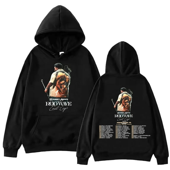 Rod Waves Last Lap Tour 2024 Hoodie Harajuku Hip Hop Pullover Tops Sweatshirt Fans Gift