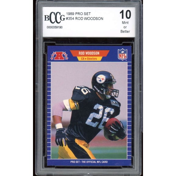 Rod Woodson Rookie Card 1989 Pro Set #354 BGS BCCG 10