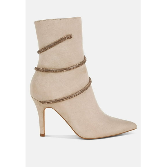Roda Rhinestone Wrap-Around Stiletto Boots