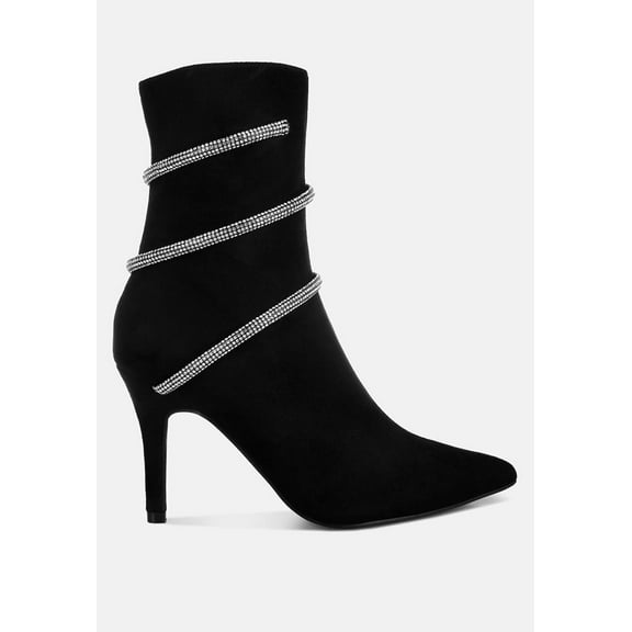 Roda Rhinestone Wrap-Around Stiletto Boots