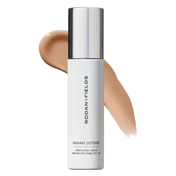 Rodan + Fields Radiant Defense Perfecting Liquid SPF 30 - Beige, 50 mL, 4-in-1 Makeup and Skin Care Solution