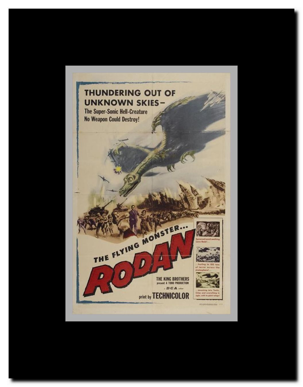 Rodan The Flying Monster Framed Movie Poster