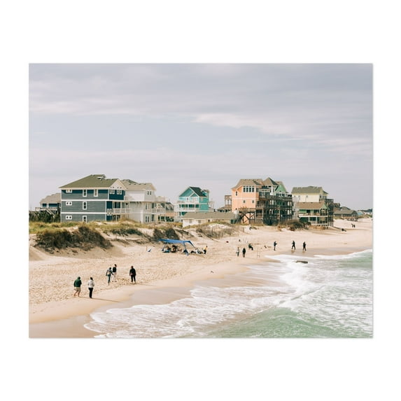 From Rodanthe Pier, OBX 01 - North Carolina Photography Beach House Coastal Ocean Beach Pastel Landscape Architecture Unframed Wall Art Print 6 x 8 inches