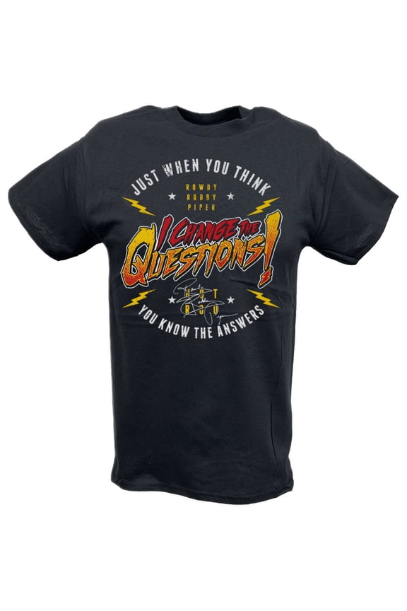 Roddy Piper I Change The Question Hot Rod Black T-shirt