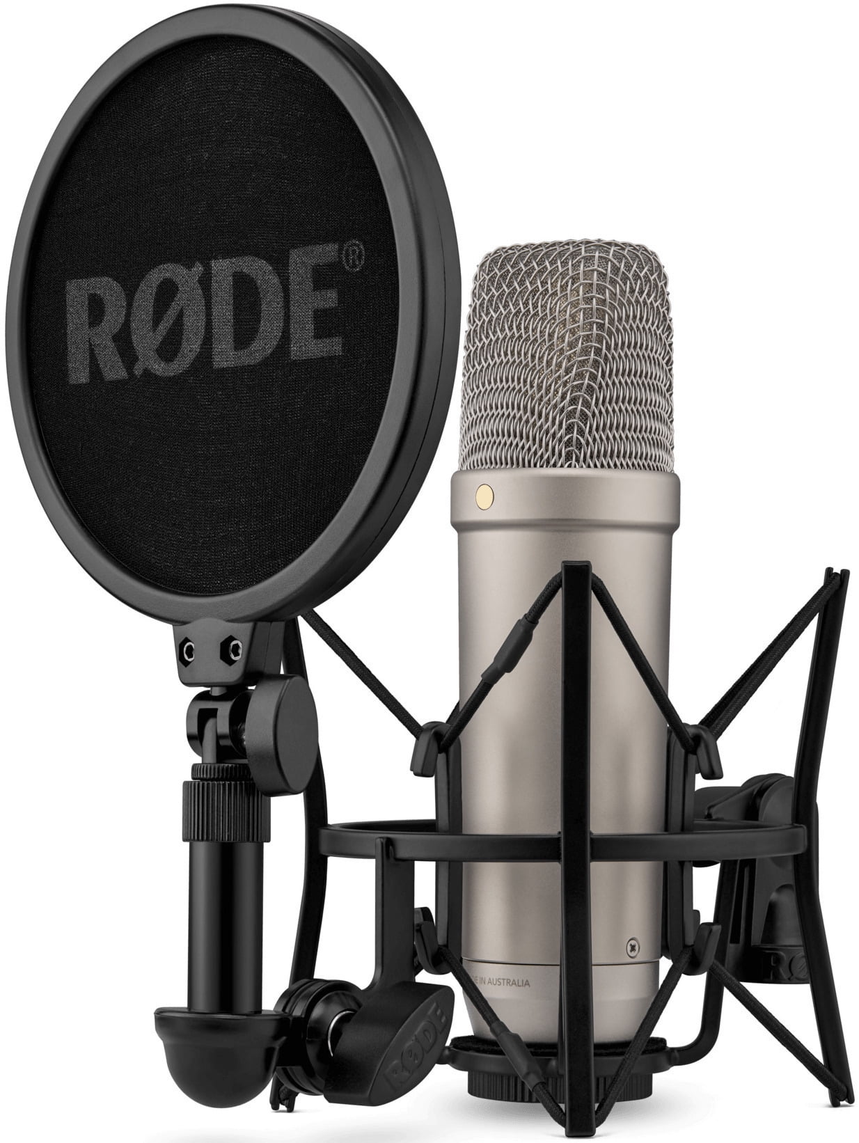 Rode NT1 5th Generation Condenser Microphone, SM6 ShockMount, Pop Filter, Silver