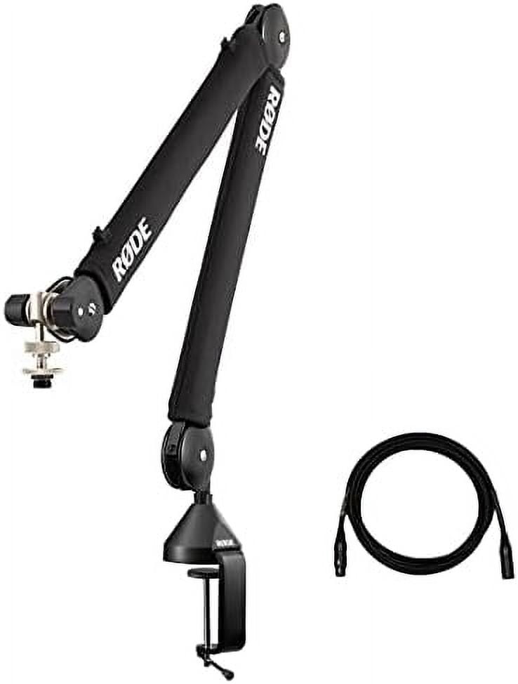 Rode PSA1+ Pro Studio Boom Arm for Podcasting and Streaming with Professional Grade XLR Cable and Polishing Cloth