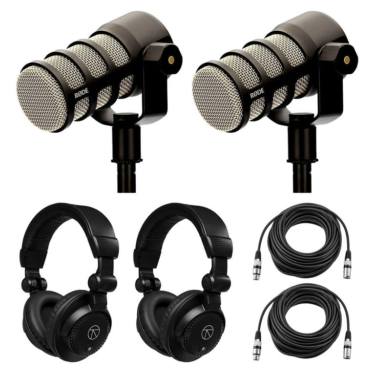 Rode PodMic Dynamic Podcasting Microphone with Headphones and
