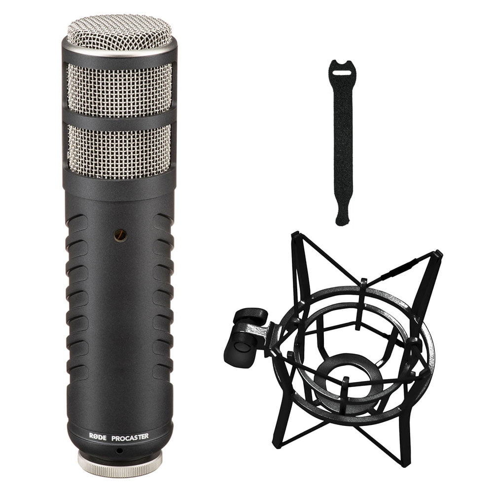 Rode Procaster Broadcast Dynamic Vocal Mic Bundle with Rode PSM1 Shockmount & 10-Pack Strap